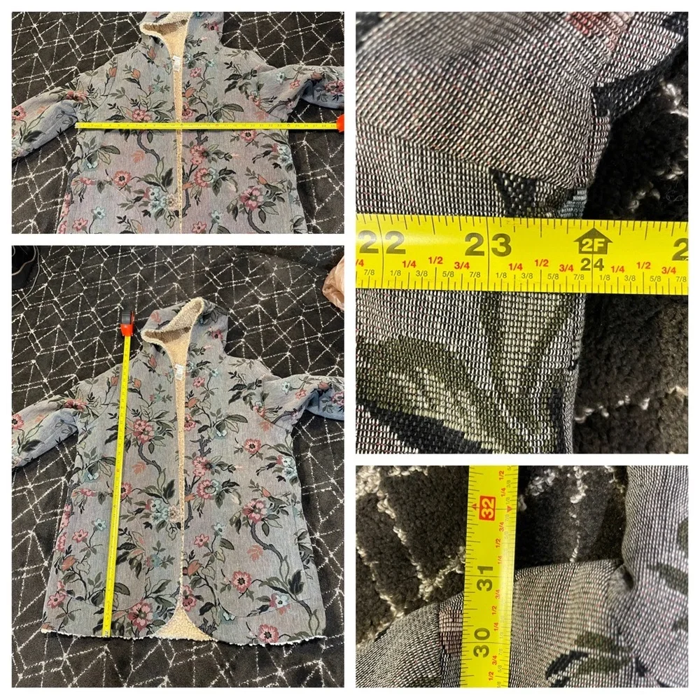 SUNDANCE Sherpa Reversible Augusta Floral Coat